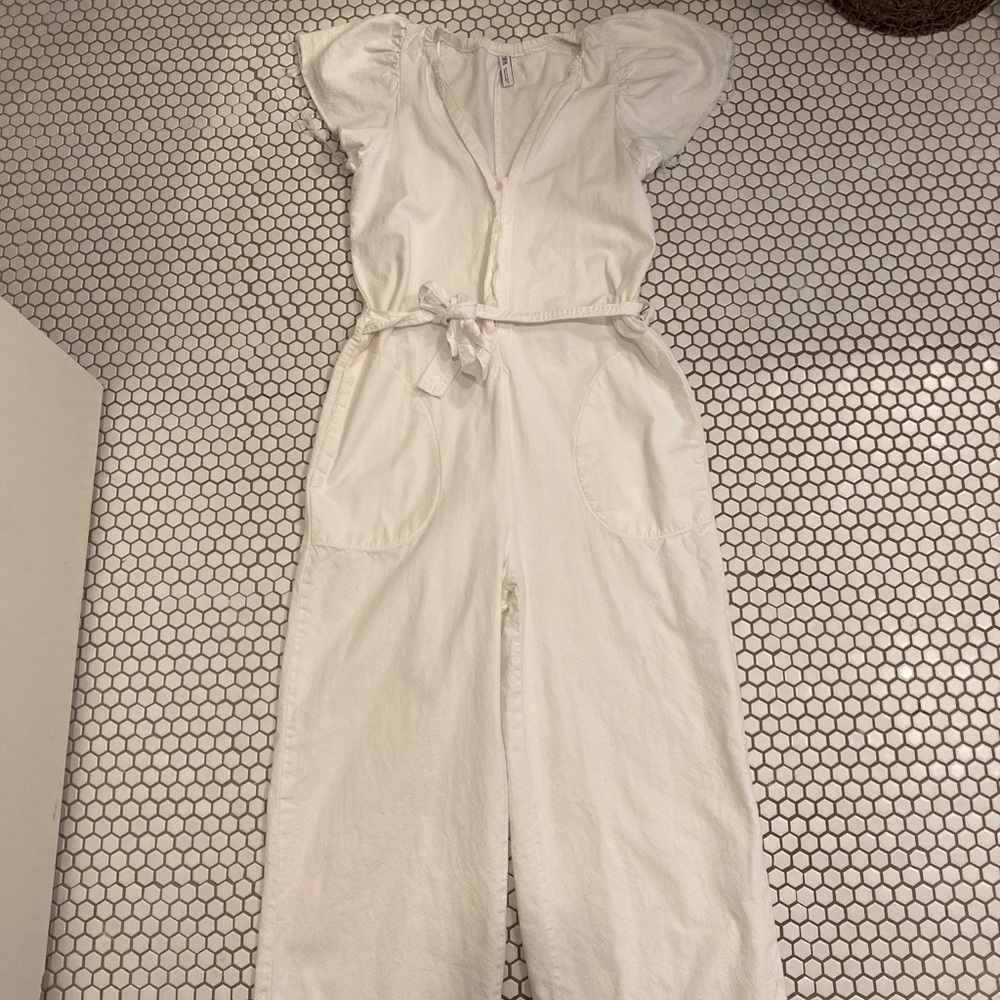 Zara white jumpsuit